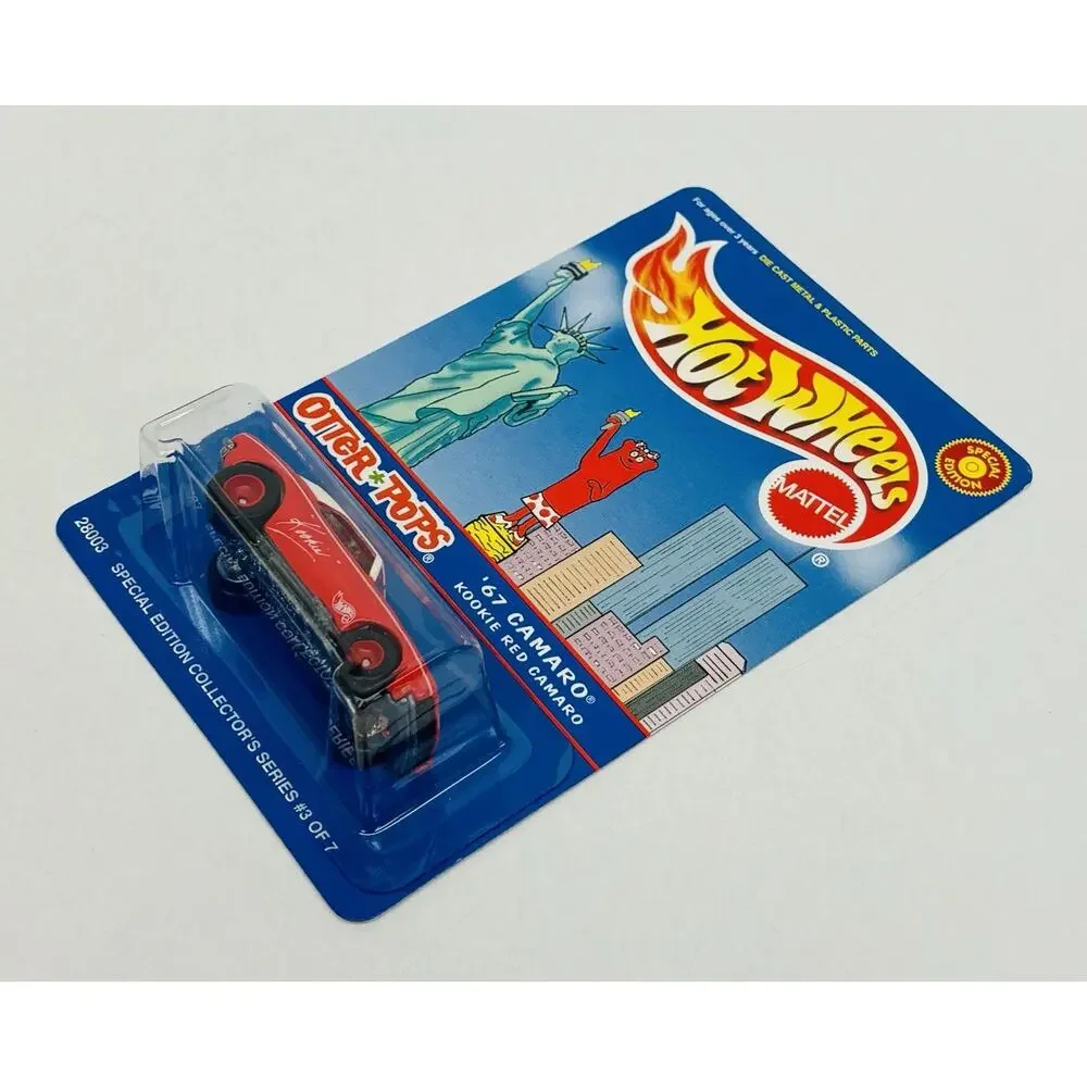 Hot Wheels Otter Pops Kookie Red '67 Camaro Twin Towers w/ Protector NIB